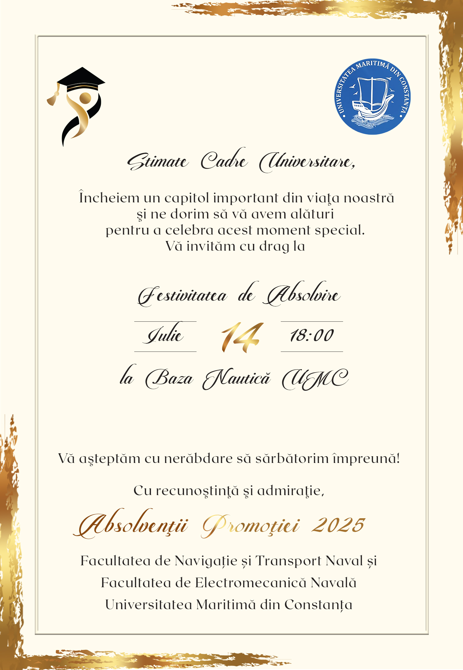 Festivitatea de Absolvire a promoției 2021-2025